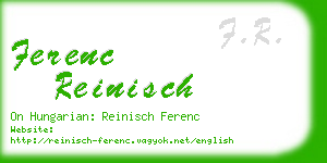 ferenc reinisch business card